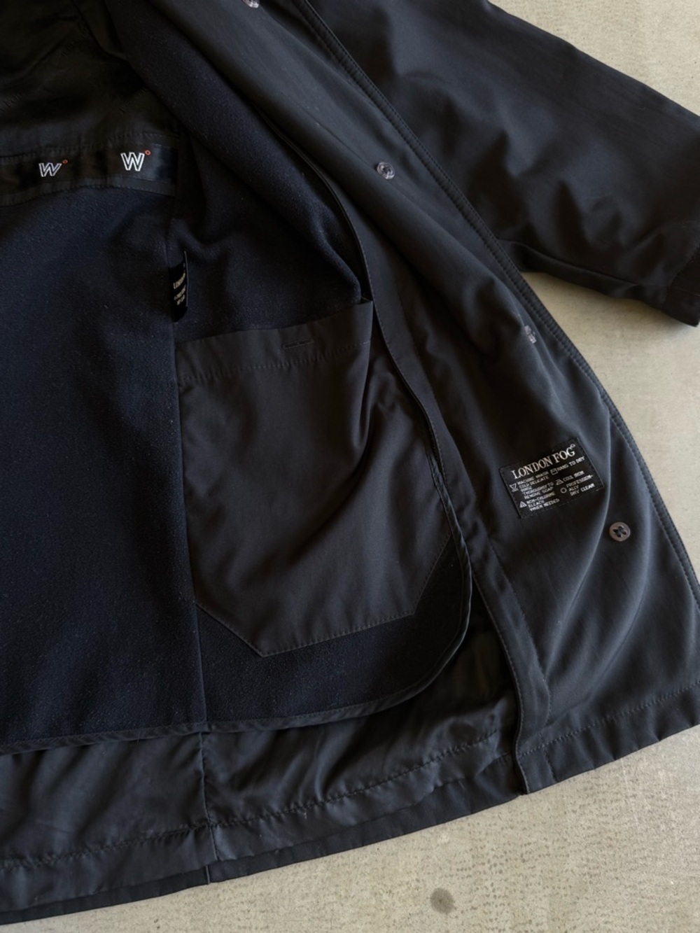 London Fog / Midweight Trench Coat / black - Picture 10 of 13